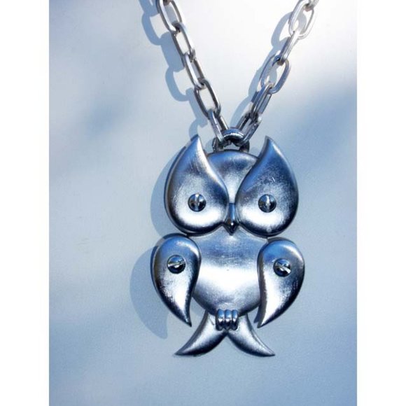 Trifari Modern Owl silver tone - Picture 3 of 3